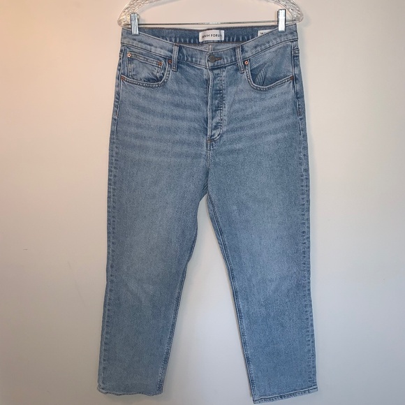 Denim Forum The Arlo Hi-rise Straight Jean 28L Size 32 - Picture 4 of 12